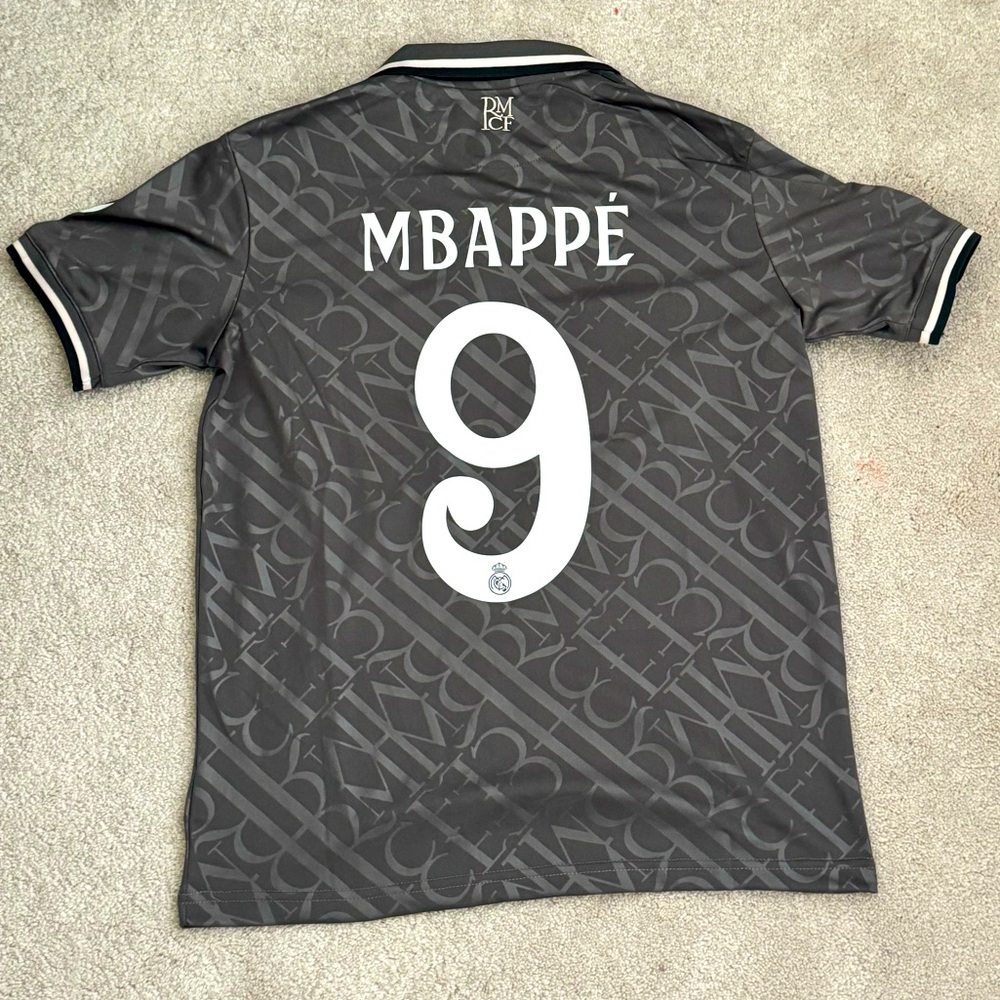 Mbappe Real Madrid soccer jersey third 24/25 black small new with tags sports